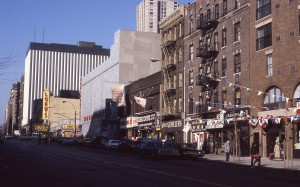 E. 86th Street between 2nd Ave. and 3rd Ave. looking towards Lexington Ave., NYC, January 1985                   